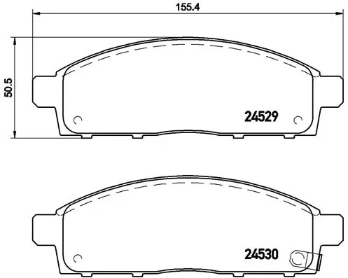 BREMBO P54038 Колодки тормозные дисковые передн MITSUBISHI L 200 2.5 DI-D Kw 100 11/05 - > F / MITSUBISHI L 200 2.5 DI-D Kw 123 10/07 - > F / MITSUBISHI L 200 2.5 DiD [RWD] Kw 100 11/05 - > F