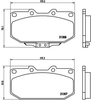 BREMBO P56025 Колодки тормозные дисковые передн, NISSAN: 300 ZX 3.0 Twin Turbo 89-97   SUBARU: IMPREZA 2.0 AWD 93-00, IMPREZA 2.0 AWD 92-00, IMPREZA 2.0 AWD/2.0 WRX Turbo/2.0 i R/2.5 i WRX 00