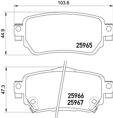 BREMBO P56098 Колодки тормозные NISSAN QASHQAI/X-TRAIL 14- задние