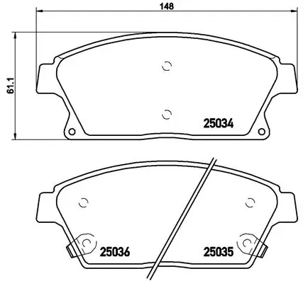 BREMBO P59077 Колодки торм.пер.