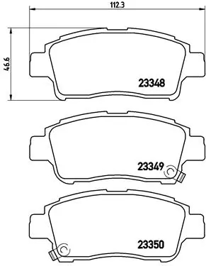 BREMBO P83050 Колодки тормозные дисковые передние LIFAN 620 06/08-12/16 / LIFAN 630 10/13-> / TOYOTA (FAW) VIOS (