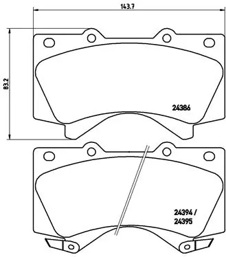 BREMBO P83107 Колодки тормозные дисковые перед