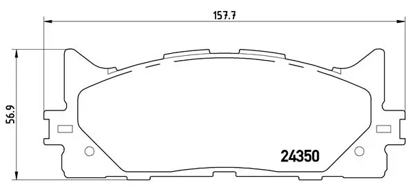 BREMBO P83117 Колодки тормозные TOYOTA CAMRY V40 06-/V50 11-/LEXUS ES 240/350 06- передние