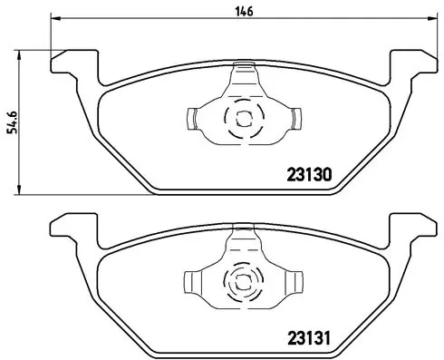 BREMBO P85041 Колодки тормозные AUDI A3 97>/VW G4/SKODA OCTAVIA 97>09 1.4/1.6/1.8 передние