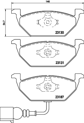BREMBO P85072 Колодки тормозные дисковые передн AUDI: A2 00-05, A3 96-, A3 03-, A3 Sportback 04-, A3 кабрио 08-,  SEAT: ALTEA 04-, ALTEA XL 06-, IBIZA IV 02-, IBIZA V 08-, IBIZA V SPORTC