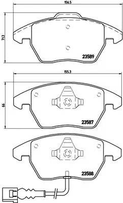 BREMBO P85075 Колодки тормозные дисковые | перед |