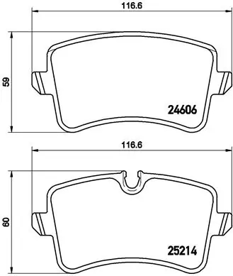 BREMBO P85118 Колодки торм.зад.