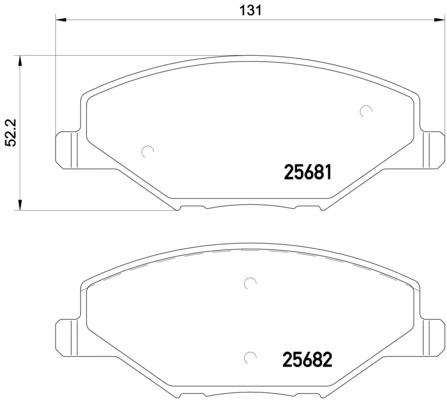 BREMBO P85121 Колодки тормозные VW POLO (RUS) 11-/SKODA FABIA 11- передние