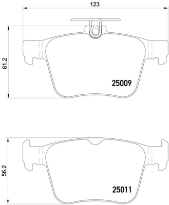 BREMBO P85124 Колодки зад. AUDI A3 8V1 1.2 TFSI 2014=>