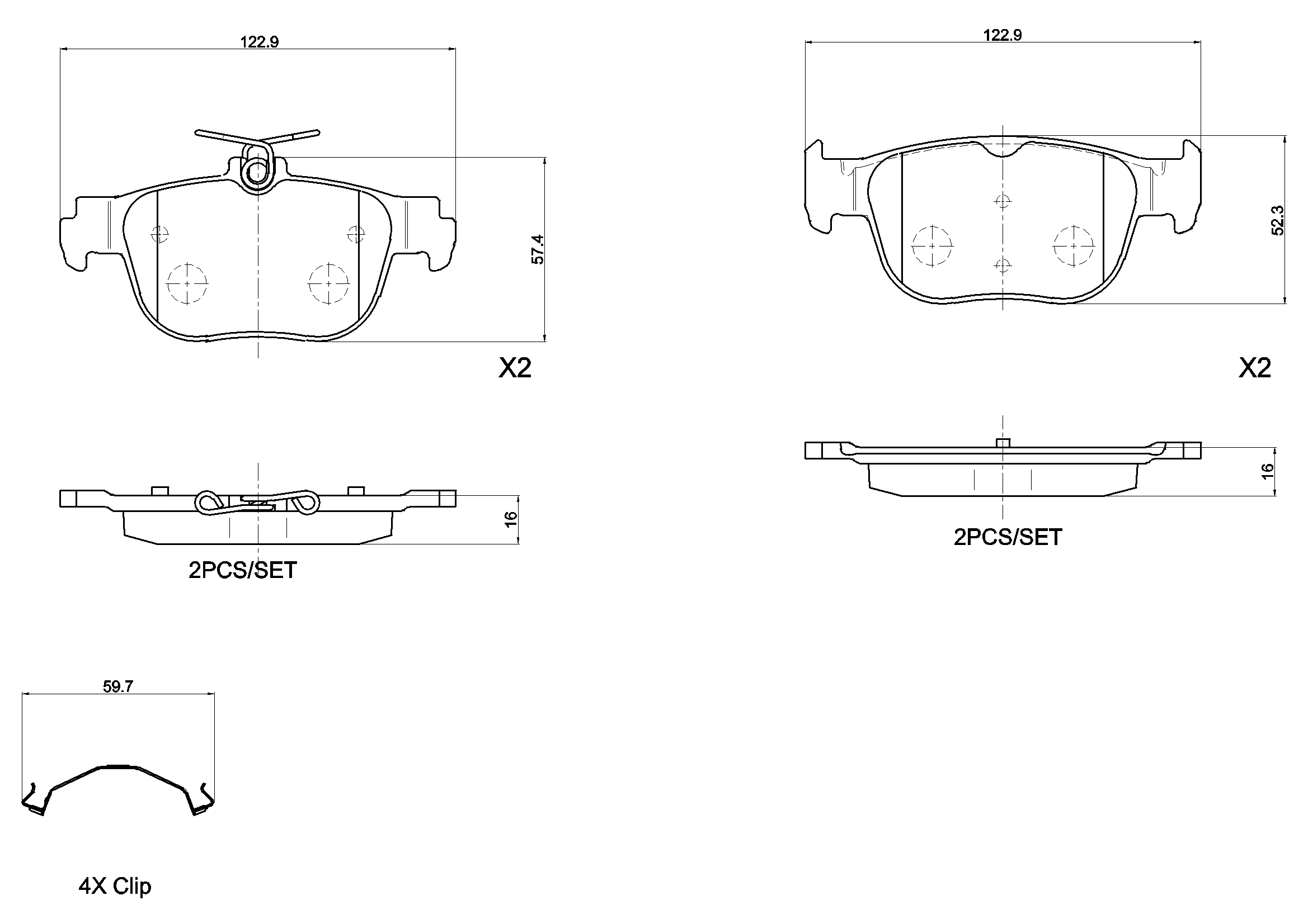 BREMBO P85189 Колодки тормозные SKODA OСTAVIA 20- задние