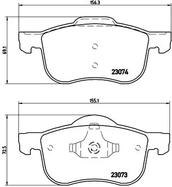 BREMBO P86016 Колодки торм.пер.