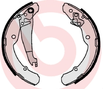 BREMBO S85516 Колодки тормозные барабанные 230мм