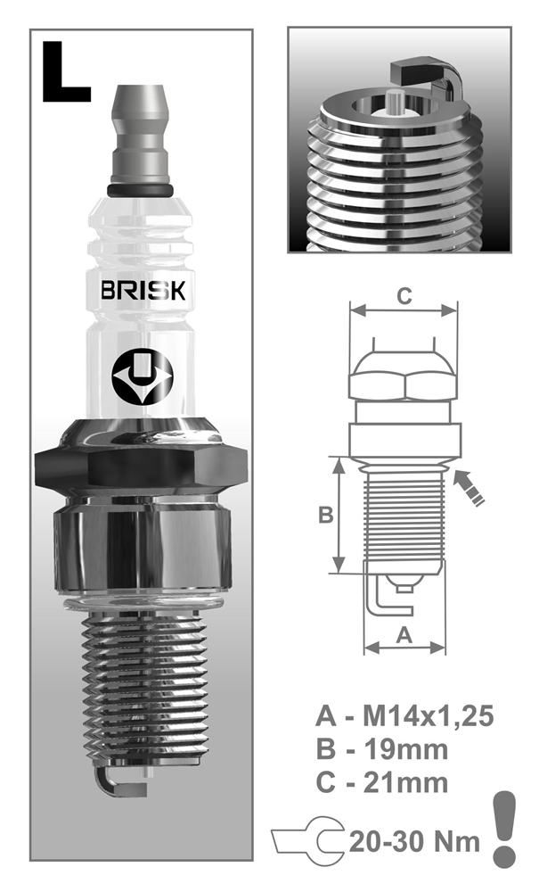 BRISK LR11SL Свеча зажигания