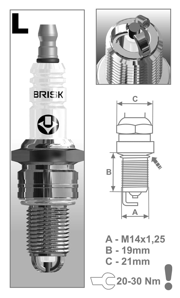 BRISK LR15TC1 Свеча зажигания EXTRA LR15TC1 (1328)