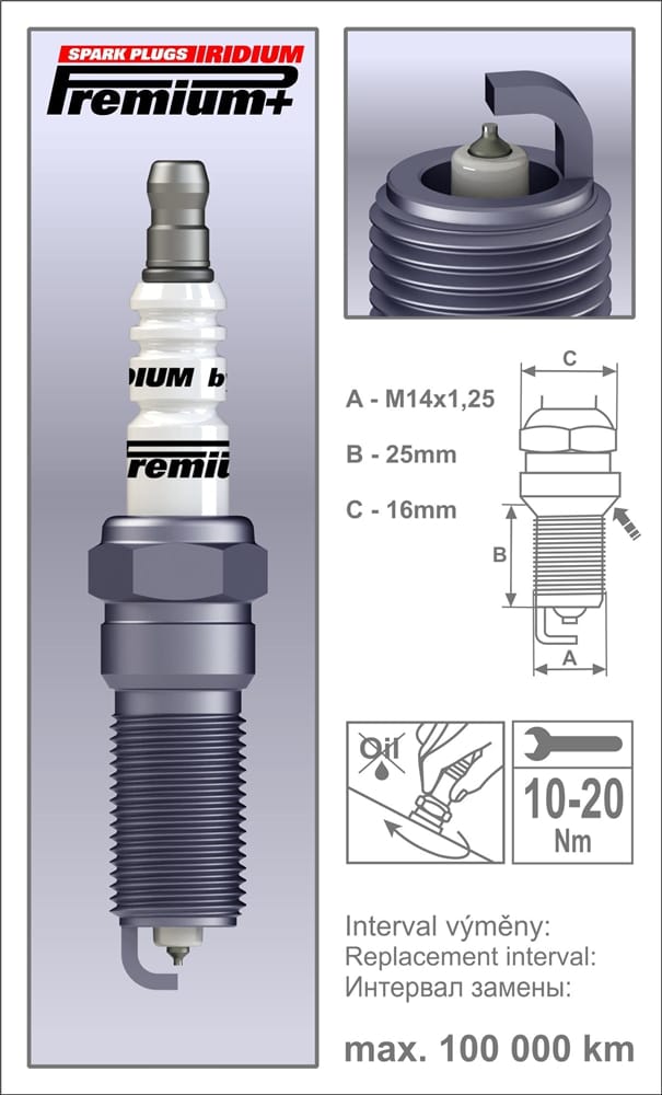 BRISK P40 Свеча зажигания Iridium Premium