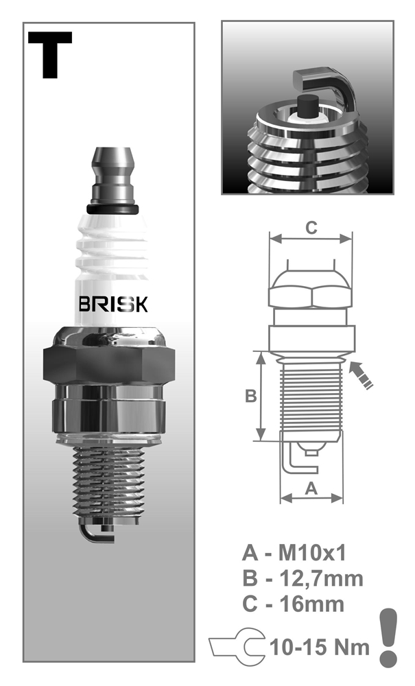 BRISK TR14C Свеча зажигания GARDEN TR14C (3140)