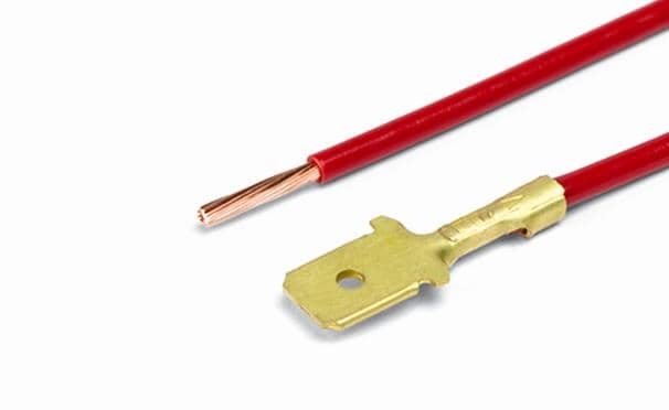 CARGEN AX38401 Контакт штыревой серии 6,3 мм обжатый с проводом 1,0 кв.мм.