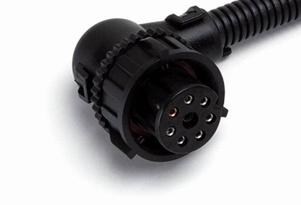 CARGEN AX526 Разъем байонет (розетка) 9800680 (8pin) 8 контактов с угловым адаптером, фонарей и фар прицепов и по