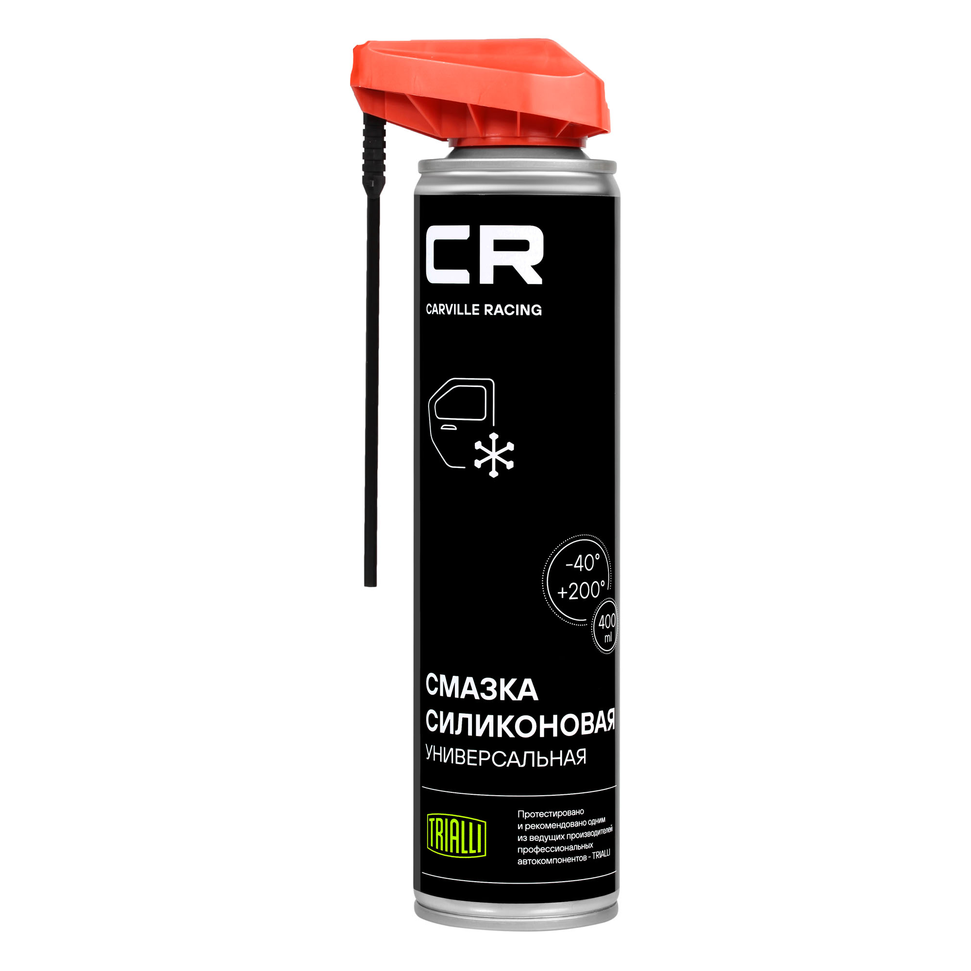 CARVILLE RACING G7400235 Смазка CR силиконовая универсальная, аэро, 360°, расп 2в1, 400ml