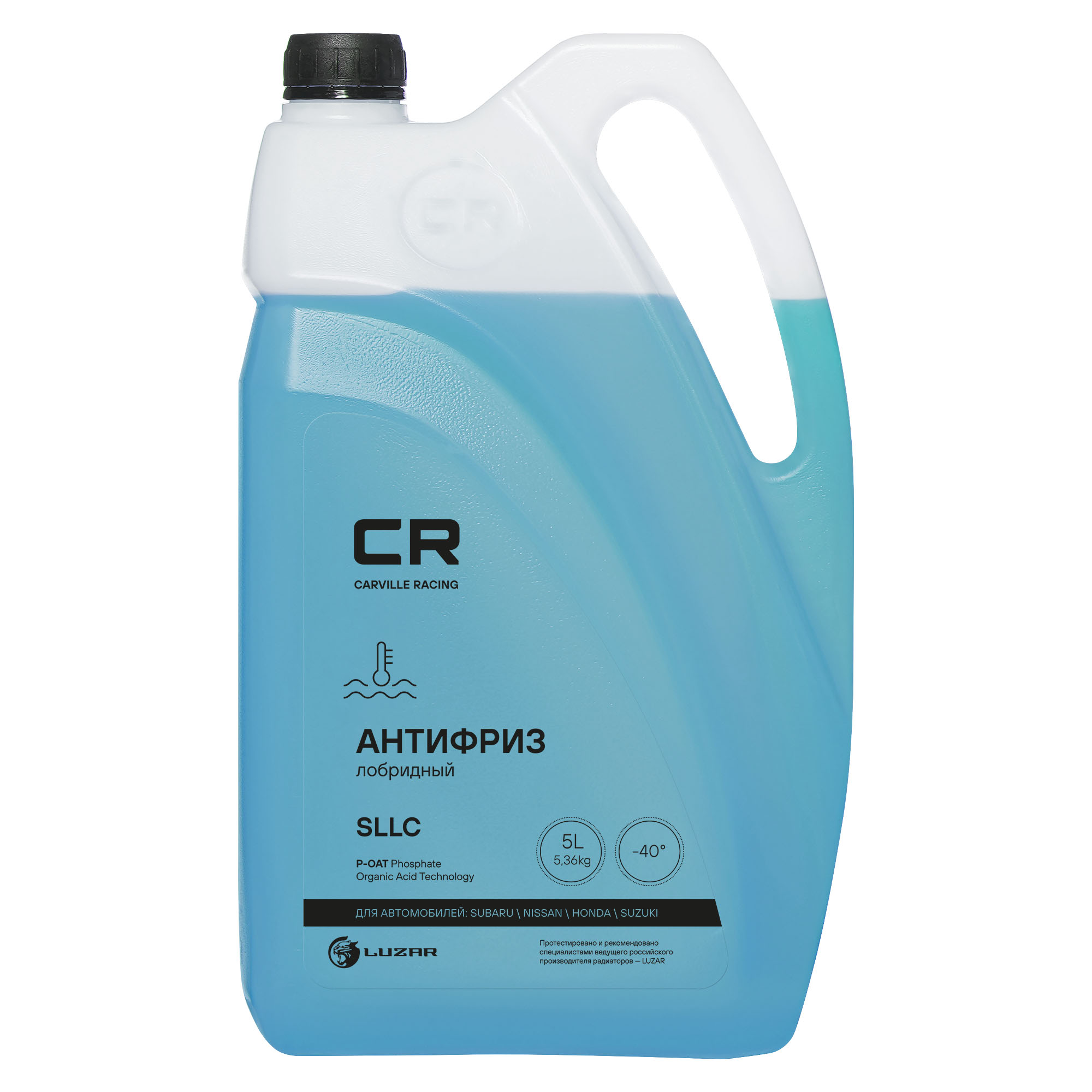 CARVILLE RACING L2018061 Антифриз готовый лобридный P-OAT, Super Coolant/L250/Type 2,-40°С 5л
