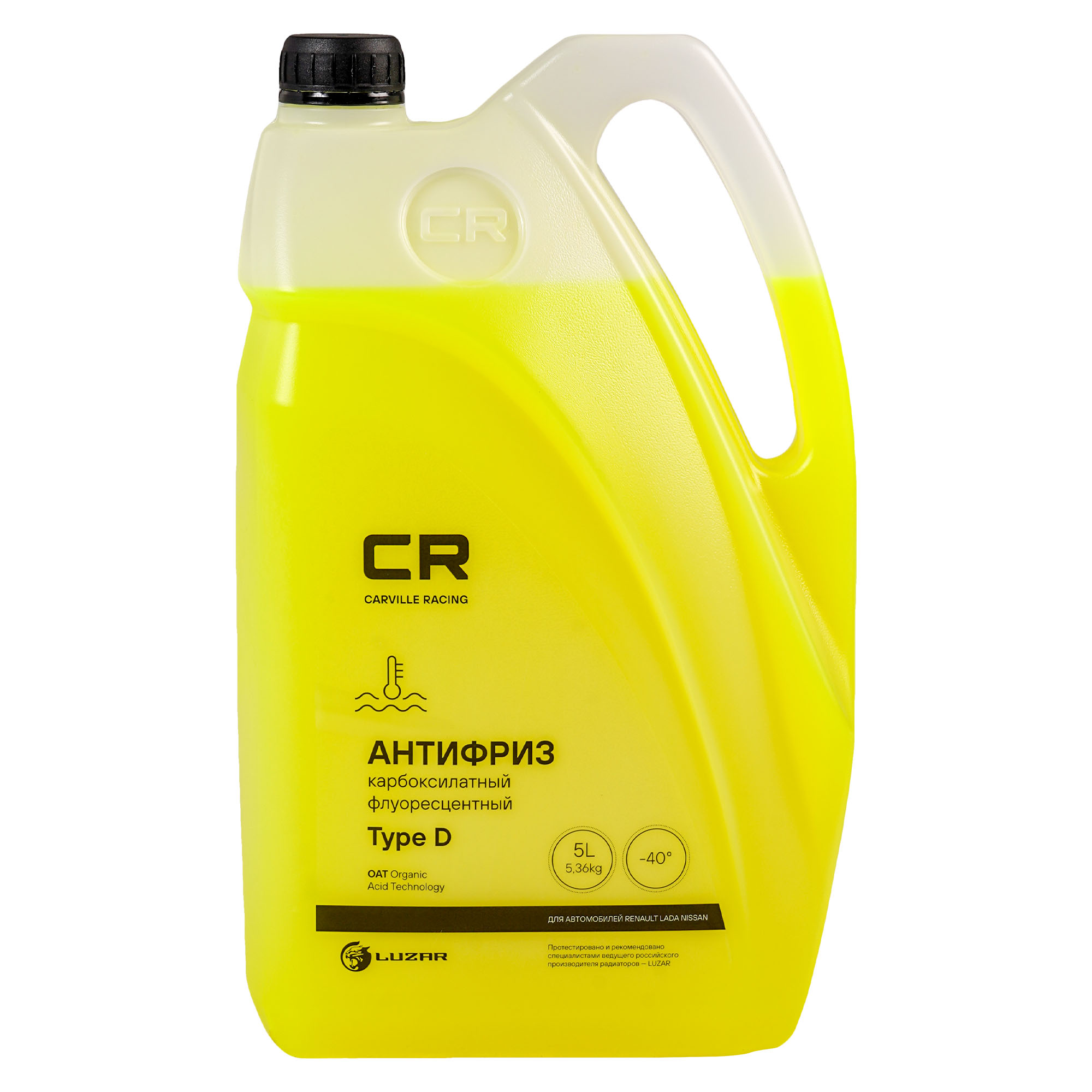 CARVILLE RACING L2018536 Антифриз готовый карбоксилатный желтый -40°С Type D 5л