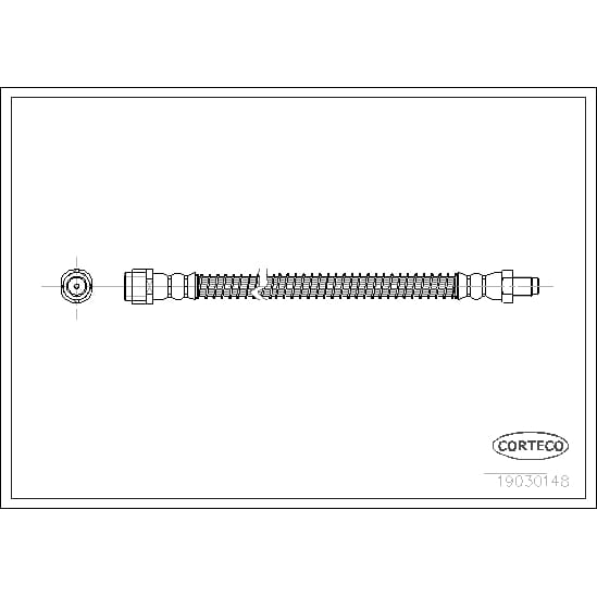 CORTECO 19030148 Шланг тормозной MERCEDES-BENZ: C-CLASS купе C 320 01-11, CLS CLS 280/CLS 300/CLS 320 CDI/CLS 350/CLS 350/CLS 350 CDI/CLS 350 CGI/CLS 500/CLS 500/CLS 55 AMG/CLS 63 AM