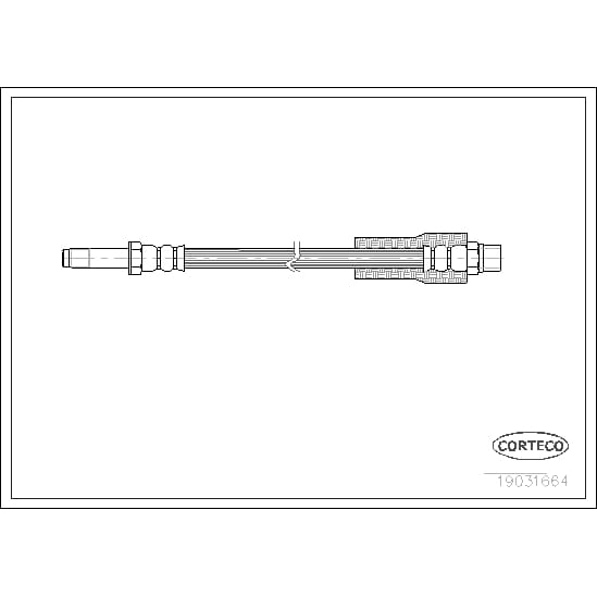CORTECO 19031664 Тормозной шланг задний [275mm]