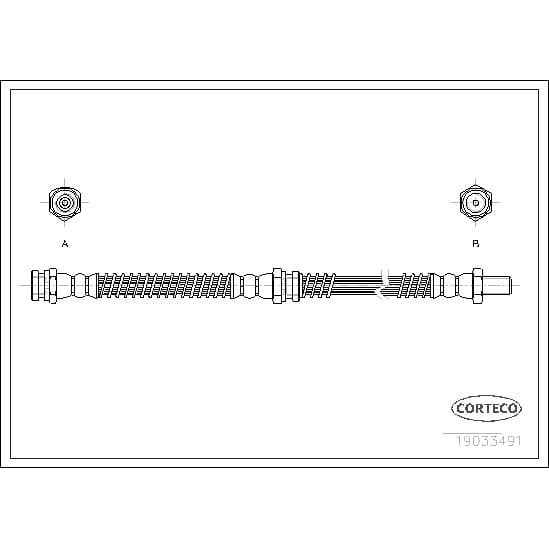 CORTECO 19033491 Тормозной шланг передний