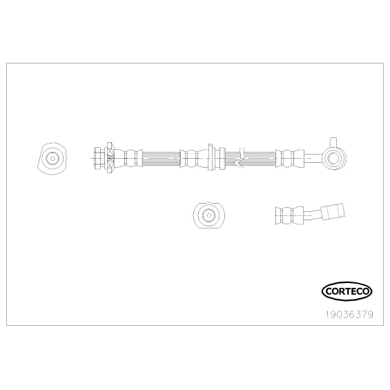 CORTECO 19036379 Тормозной шланг передний R