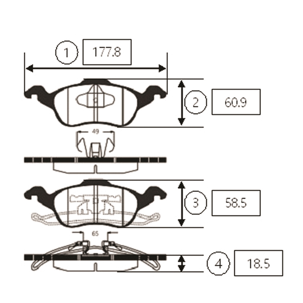 CTR GK0157 Колодки тормозные дисковые передние Ford Focus 1998 ~ 2005