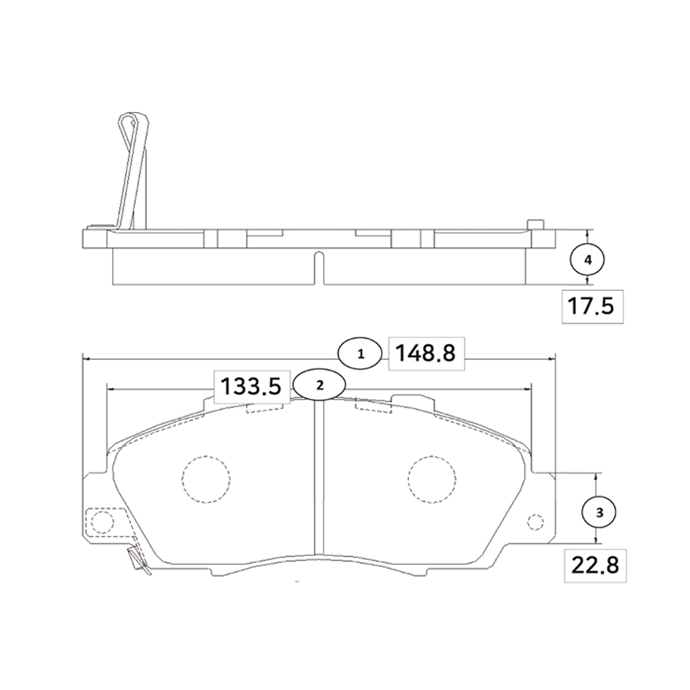 CTR GK0318 Колодки тормозные дисковые передние Honda Accord1993 ~ 1997 / Civic 1997 ~ 2001 / CR-V 1995 ~ 2000