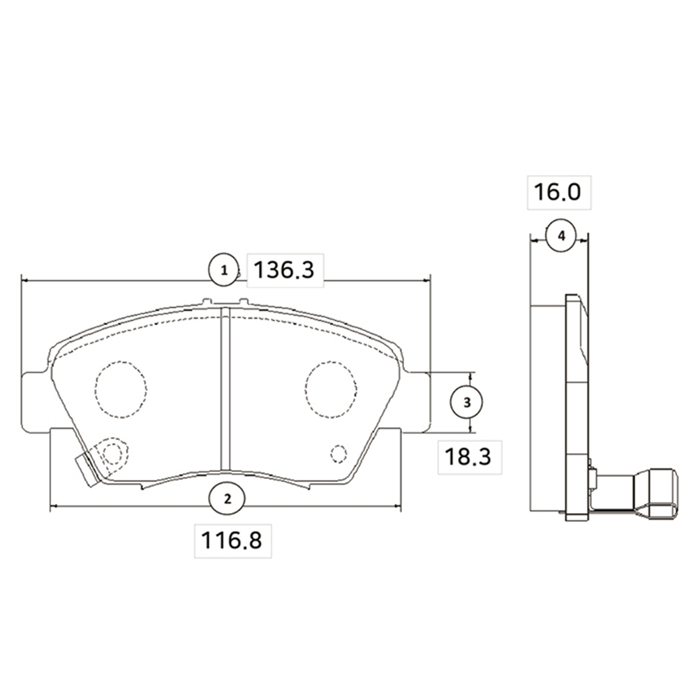 CTR GK0319 Колодки тормозные дисковые передние Honda Civic 1991 ~ 2001 / CRX 1992 ~ 1998 / Integra 2001 ~ 2008