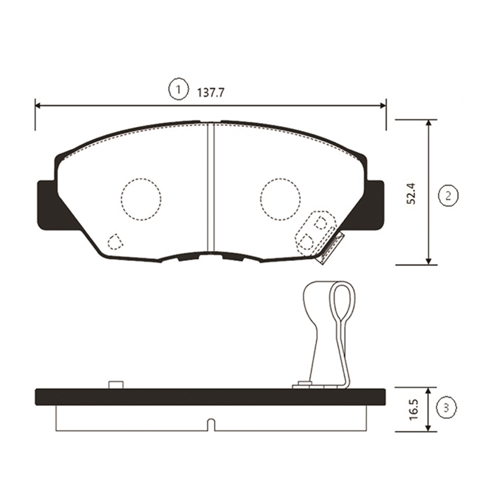 CTR GK0321 Колодки тормозные дисковые передние Honda Accord 1990 ~ 1991 / Civic 1994 ~ 2000