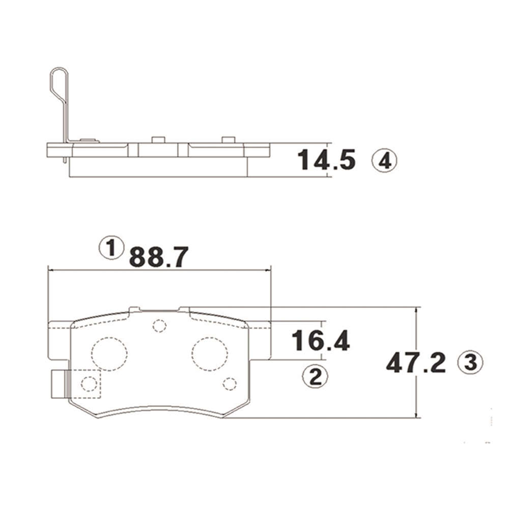 CTR GK0325 Колодки тормозные дисковые задние Honda Accord 1993 ~ 1999 / Civic 2000 ~ 2005 / Civic 2005 ~ 2013 /