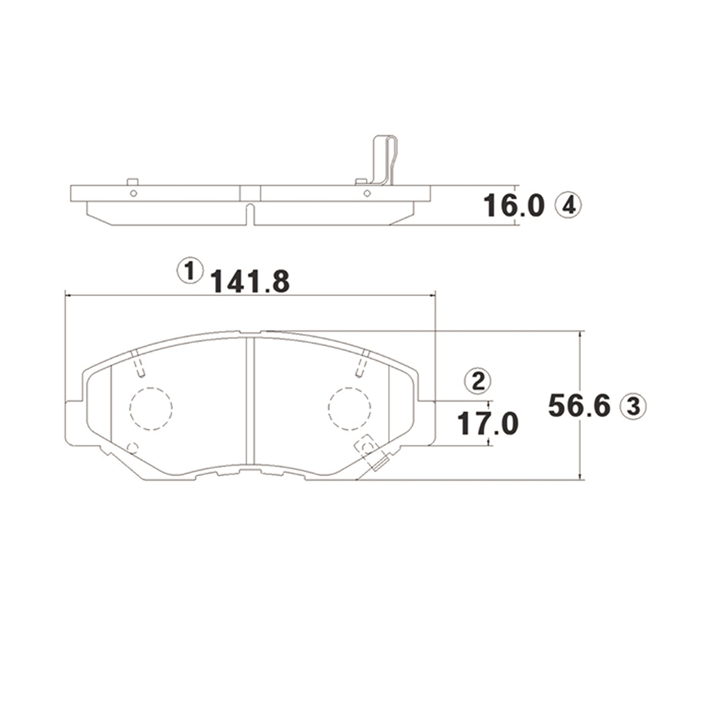 CTR GK0333 Колодки тормозные дисковые передние Honda CR-V 2005 ~ 2006   SsangYong Actyon 2005 ~ 2013 / Kyron 20