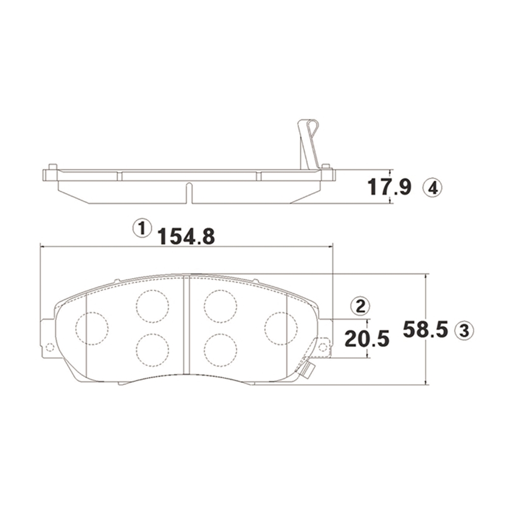 CTR GK0336 Колодки тормозные HONDA Crosstour 2012 ~ 2016 / CR-V 2006 ~ / CR-V 2013 ~ HAVAL F7 2017 ~ перед прав.лев. (старый арт. CKHO-19) GK0336