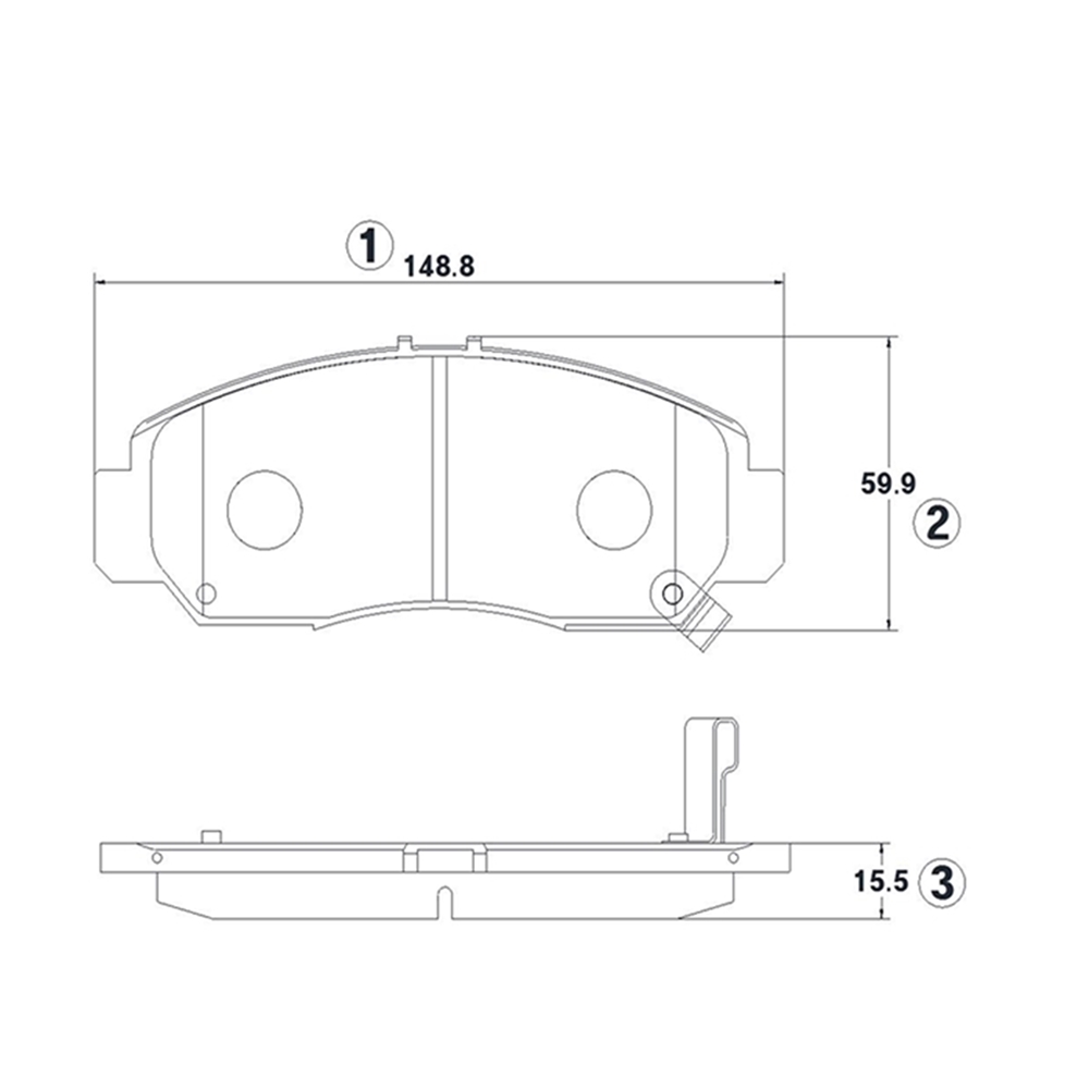 CTR GK0348 Колодки тормозные дисковые передние Honda Civic 2007 ~ 2011 / Edix 2004 ~ 2011 / FR-V 2004 ~ 2011 /