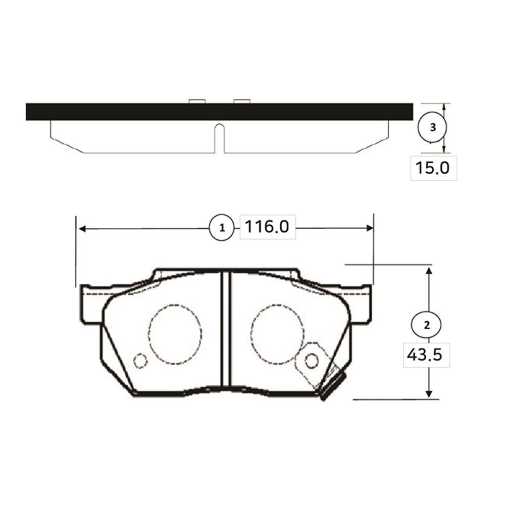 CTR GK0359 Колодки тормозные дисковые передние Honda Accord 1981 ~ 1985 / Civic 1984 ~ 1991 / Civic CRX 1989 ~