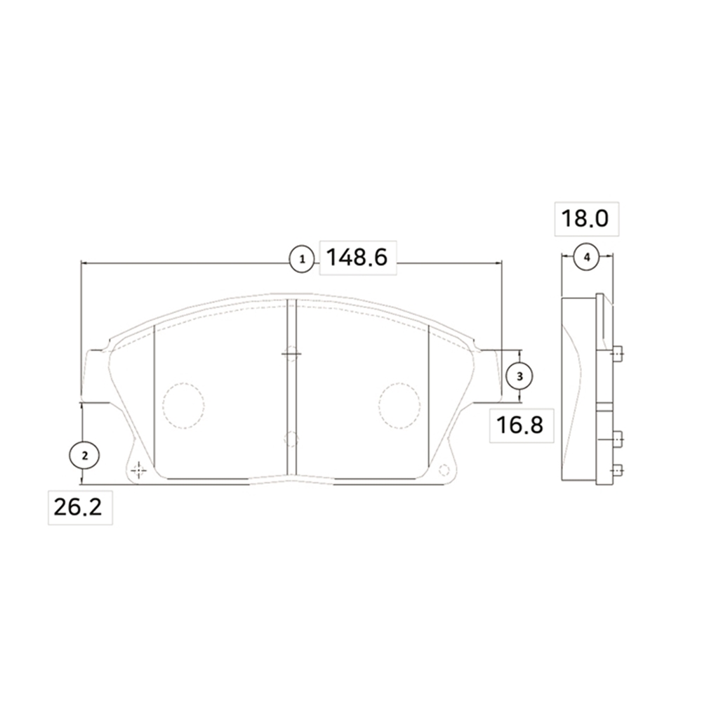 CTR GK0454 Колодки тормозные дисковые передние Chevrolet Aveo 2011 ~ / Cruze 2008 ~ / Sonic 2011 ~   Opel Astra