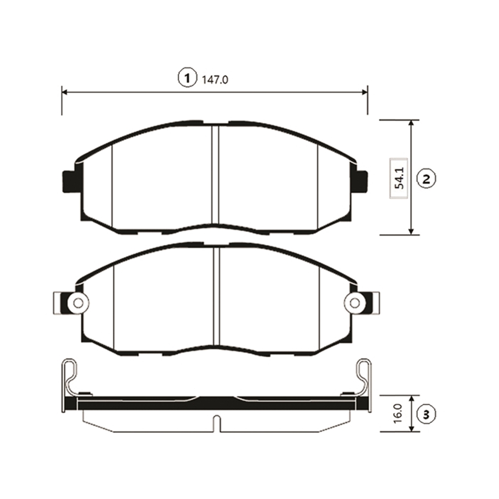 CTR GK0472 Колодки тормозные дисковые передние Hyundai Starex 1998 ~ 2004 / H1 1997 ~ 2007 / H100 Truck 2006 ~