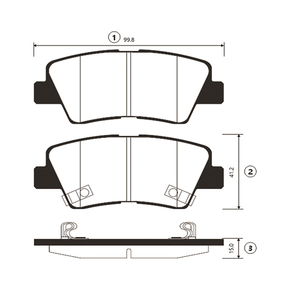 CTR GK0499 Колодки тормозные дисковые задние Hyundai Accent 2010 ~ / Solaris 2010 ~ / Grandeur 2011 ~ / i10 201