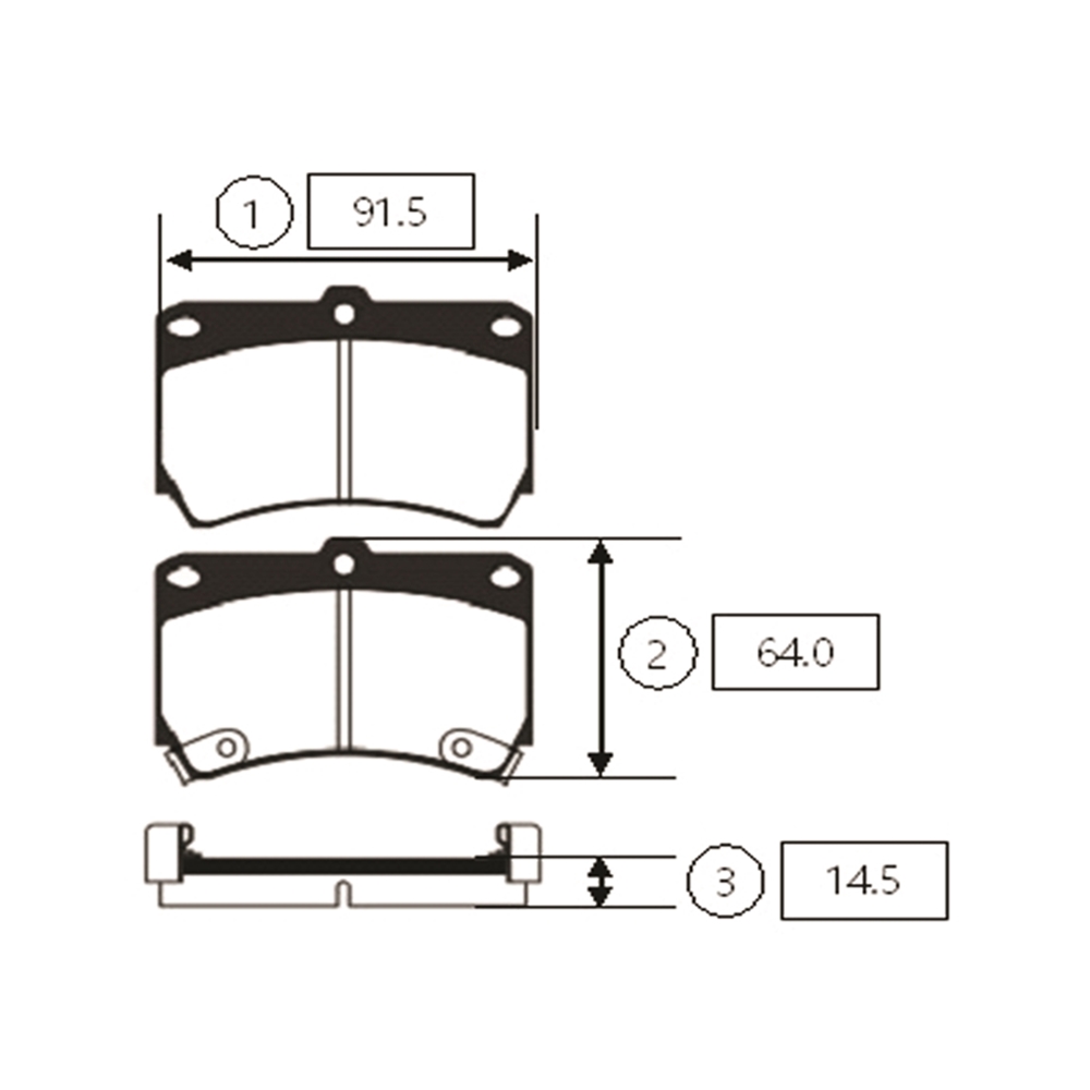 CTR GK0509 Колодки тормозные дисковые передние KIA Avella 1995 ~ 2001   Mazda 323 1991 ~ 2004 / Astina 1989 ~ 1