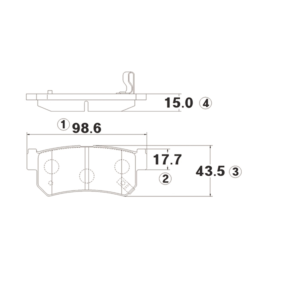 CTR GK0558 Колодки тормозные дисковые задние Honda CR-V 2005 ~ 2006   SsangYong Actyon 2005 ~ 2013 / Kyron 2005