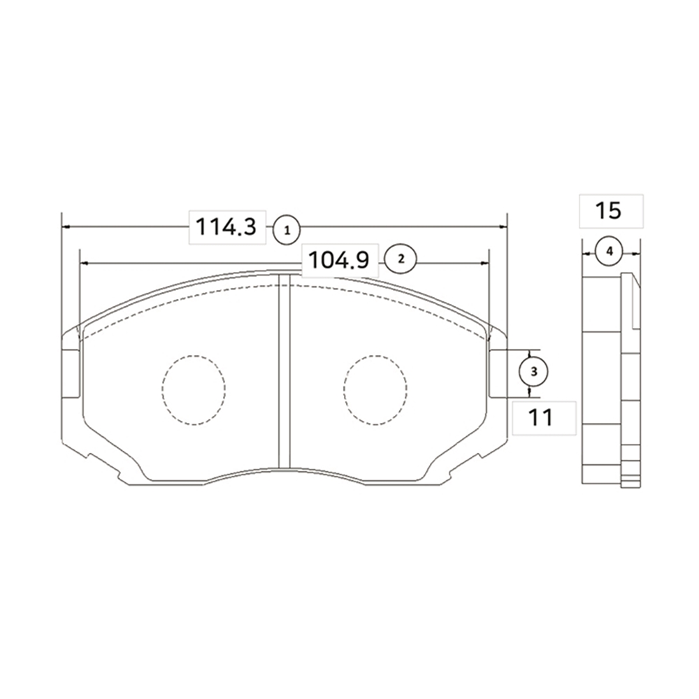 CTR GK0571 Колодки тормозные дисковые передние Mitsubishi Lancer 1988 ~ 2003 / Mirage 1991 ~ 2003 / Galant 1984
