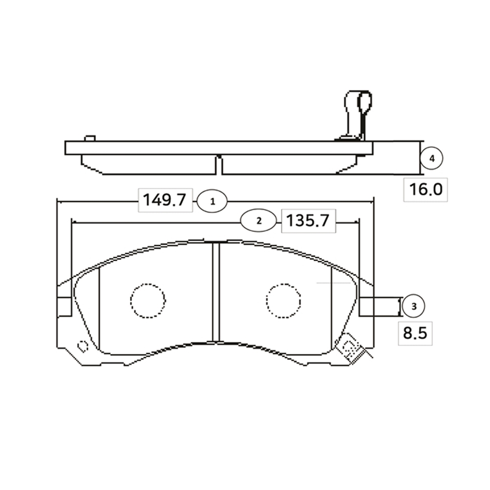 CTR GK0582 Колодки тормозные дисковые передние Mitsubishi Galant 1988 ~ 1996 / FTO 1994 ~ 2001 / Eclipse 1991 ~