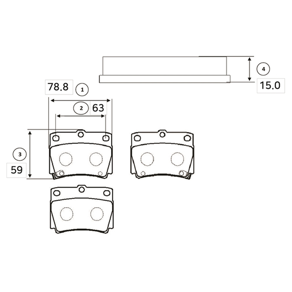 CTR GK0602 Колодки тормозные дисковые задние Mitsubishi Pajero 1991 ~ 2000 / Montero 1990 ~ 2000 / Montero 2001