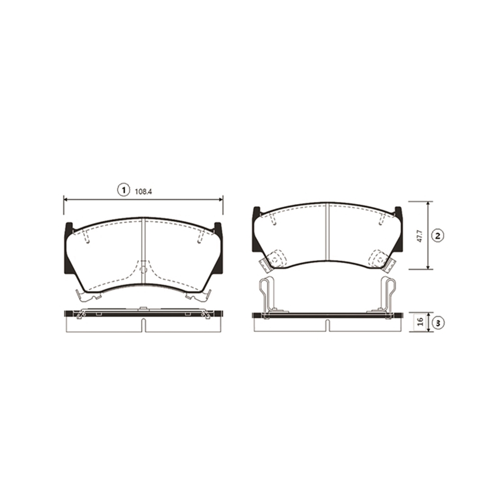 CTR GK0716 Колодки тормозные дисковые передние Nissan Almera 1995 ~ 2000 / Cube 1998 ~ 2000 / Presea 1995 ~ / P