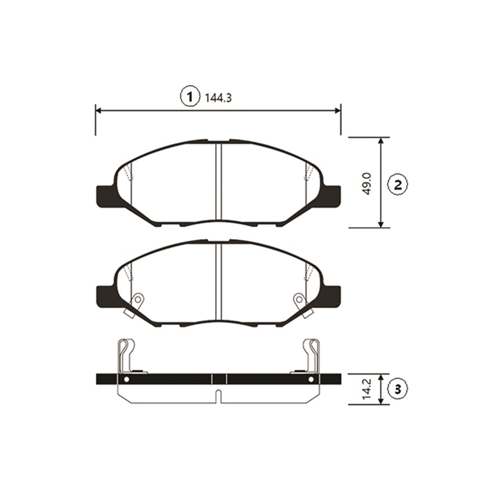 CTR GK0742 Колодки тормозные NISSAN Note 2005 ~ 2012 / Tiida 2004 ~ 2012 / Micra 2005 ~ 2009 / March 2002 ~ 2010 перед прав.лев. (старый арт. CKN-27) GK0742