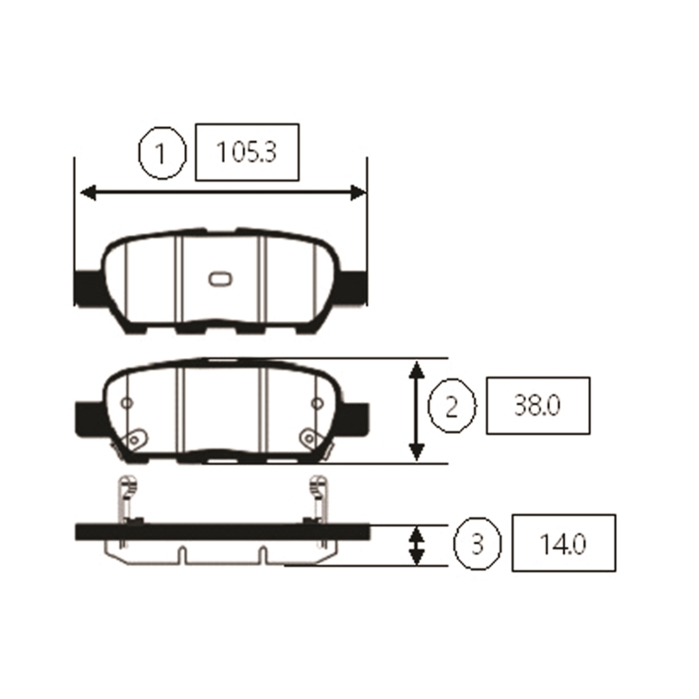 CTR GK0855 Колодки тормозные NISSAN Murano 2003 ~ 2011 / Qashqai 2006 ~ 2012 / Quest 2003 ~ 2010 / Tiida 2004 ~ / зад.прав.лев. (старый арт. CKN-140) GK0855