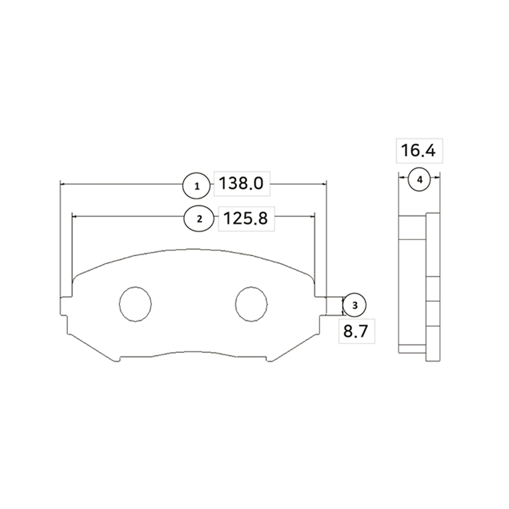 CTR GK0948 Колодки тормозные SUZUKI GRAND VITARA 1.9D/1.6/2.0/2.4/2.7/3.2 05- передние